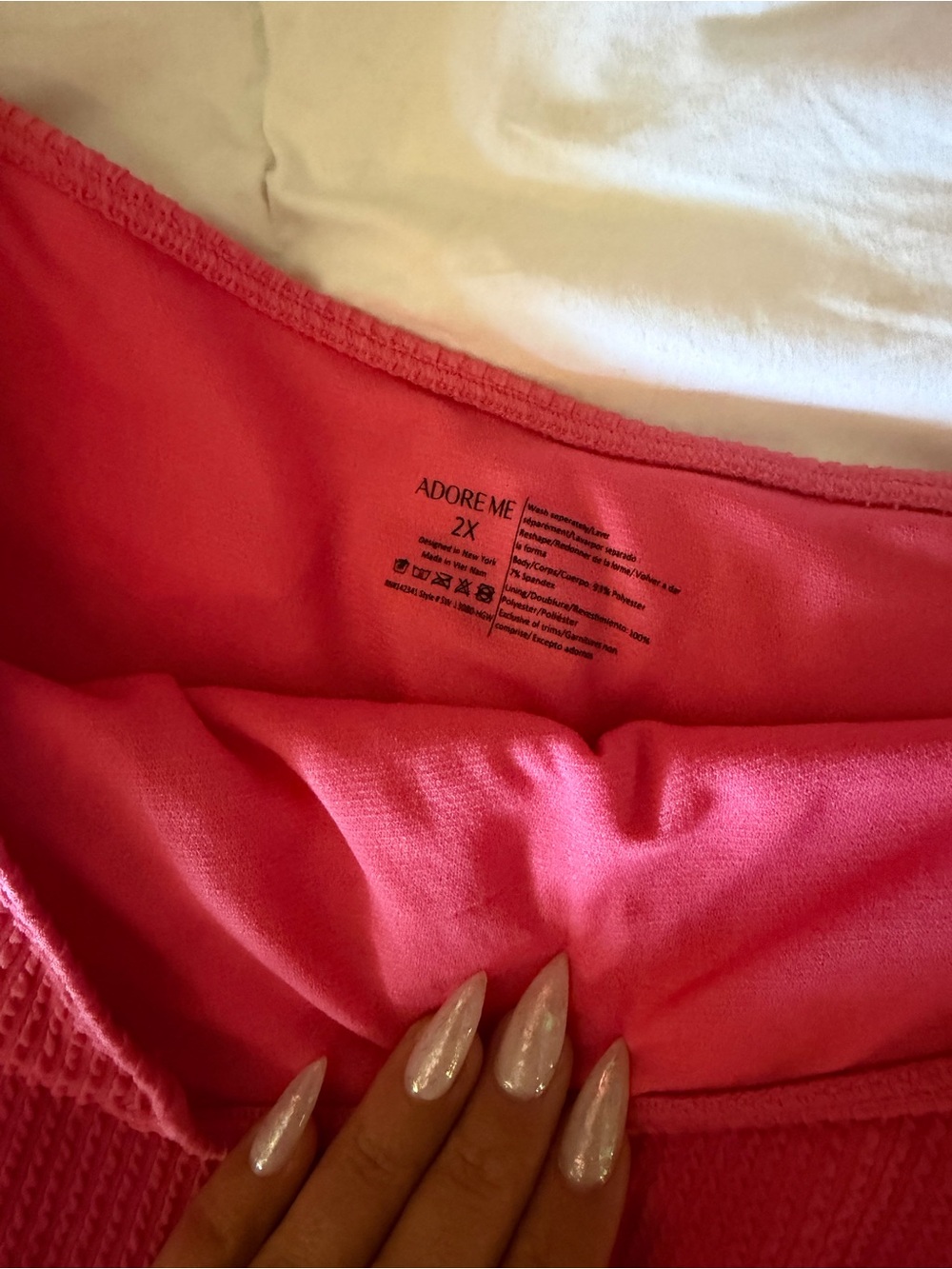 Adore Me Raspberry Pink Textured Support Bikini Set - Picture 5 of 7
